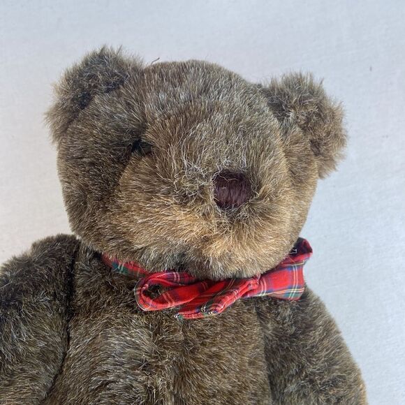 Gund Vintage Jointed Teddy Bear Dark Brown Plush Stuffed Animal 1982 - Picture 3 of 5